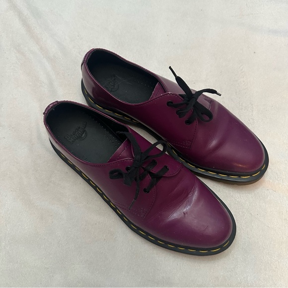 Dr. Martens Women's Purple Leather Oxford Shoes Size 9 - Picture 5 of 10